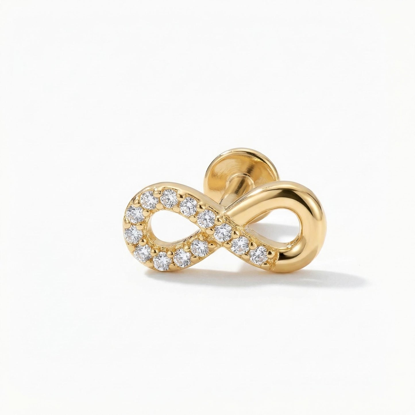 Infinity Piercing Threaded Stud Earring