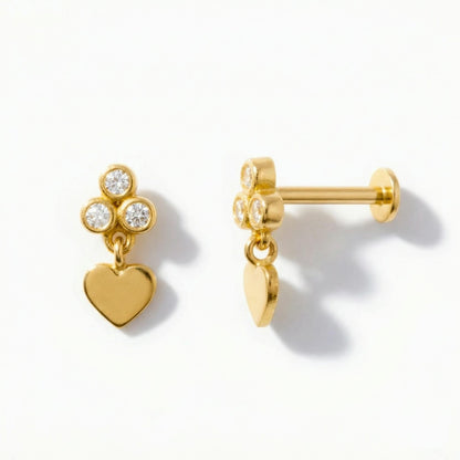 Tiny Heart Dangle Earring