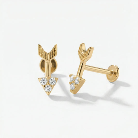 Arrow Flat Back Piercing Stud