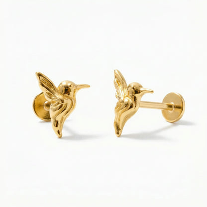 Heart Flat Back Piercing Stud