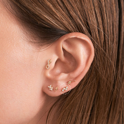 Cluster Flat Back Piercing Stud