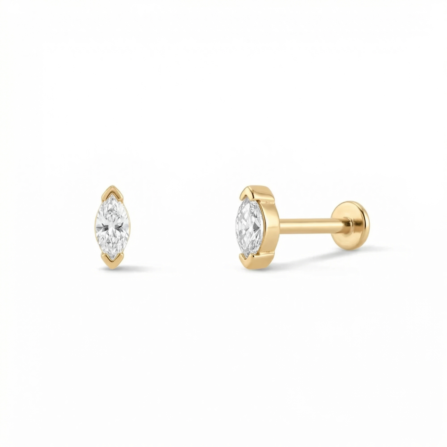 Single Marquise Piercing Earrings