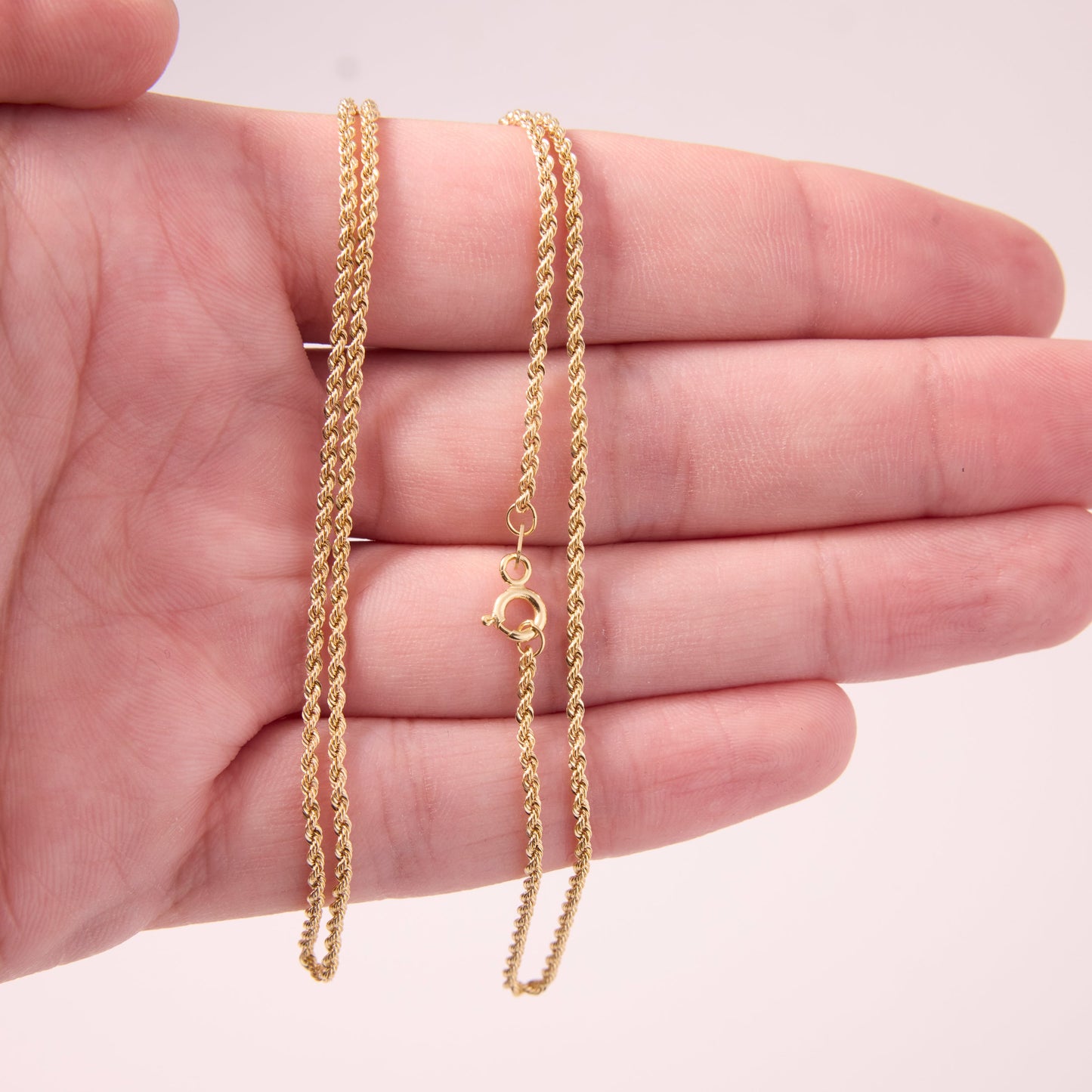 Braided Rope Style Link Chain Necklace
