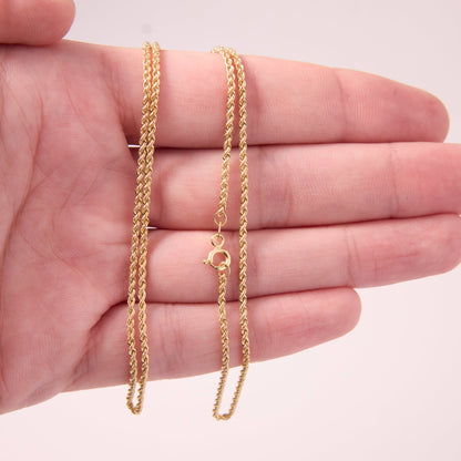 Braided Rope Style Link Chain Necklace
