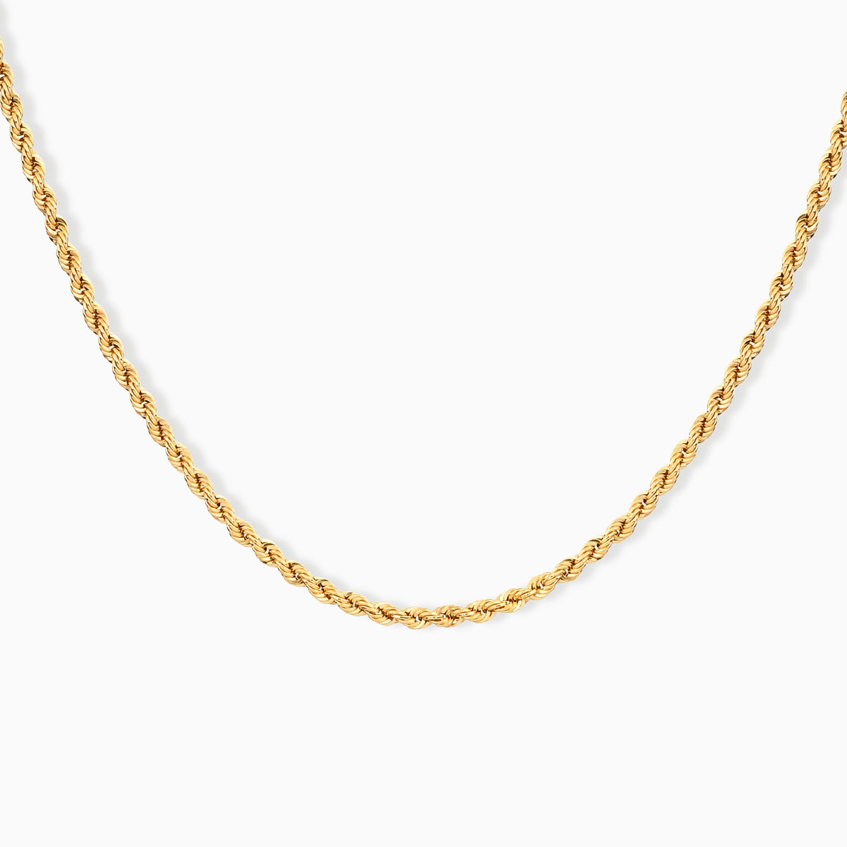 GELIN Solid 14K Gold Dainty Braided Rope Style Link Chain Necklace ...