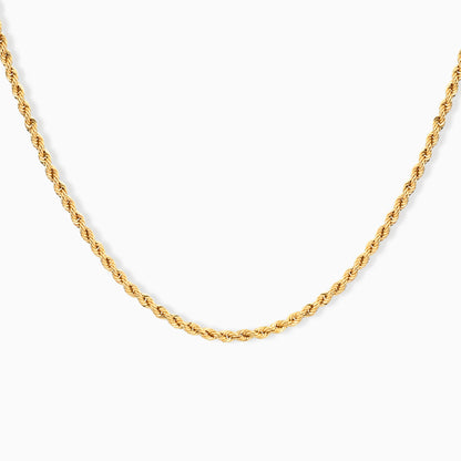 Braided Rope Style Link Chain Necklace