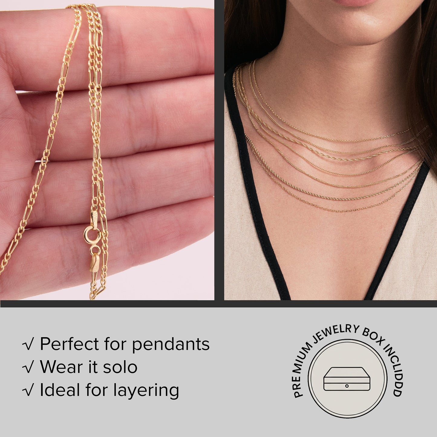 Dainty Flat Curb Chain Necklace