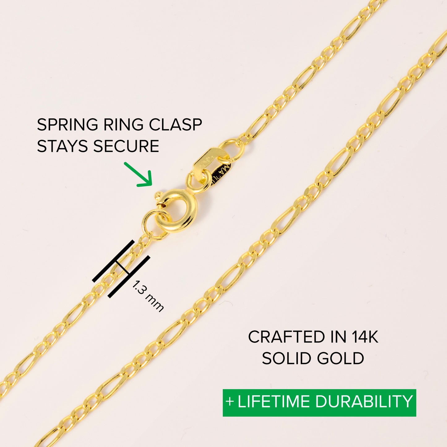 Dainty Diamond Cut Gold Rope Chain Necklace