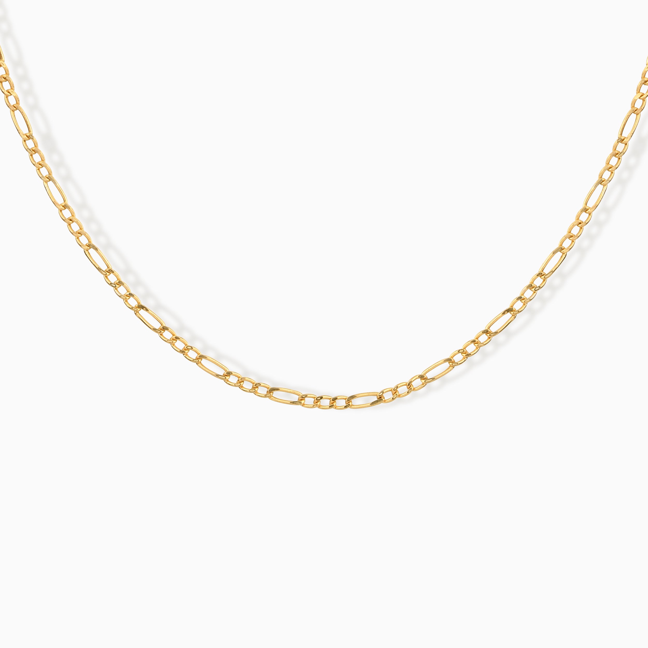 Dainty Diamond Cut Gold Rope Chain Necklace