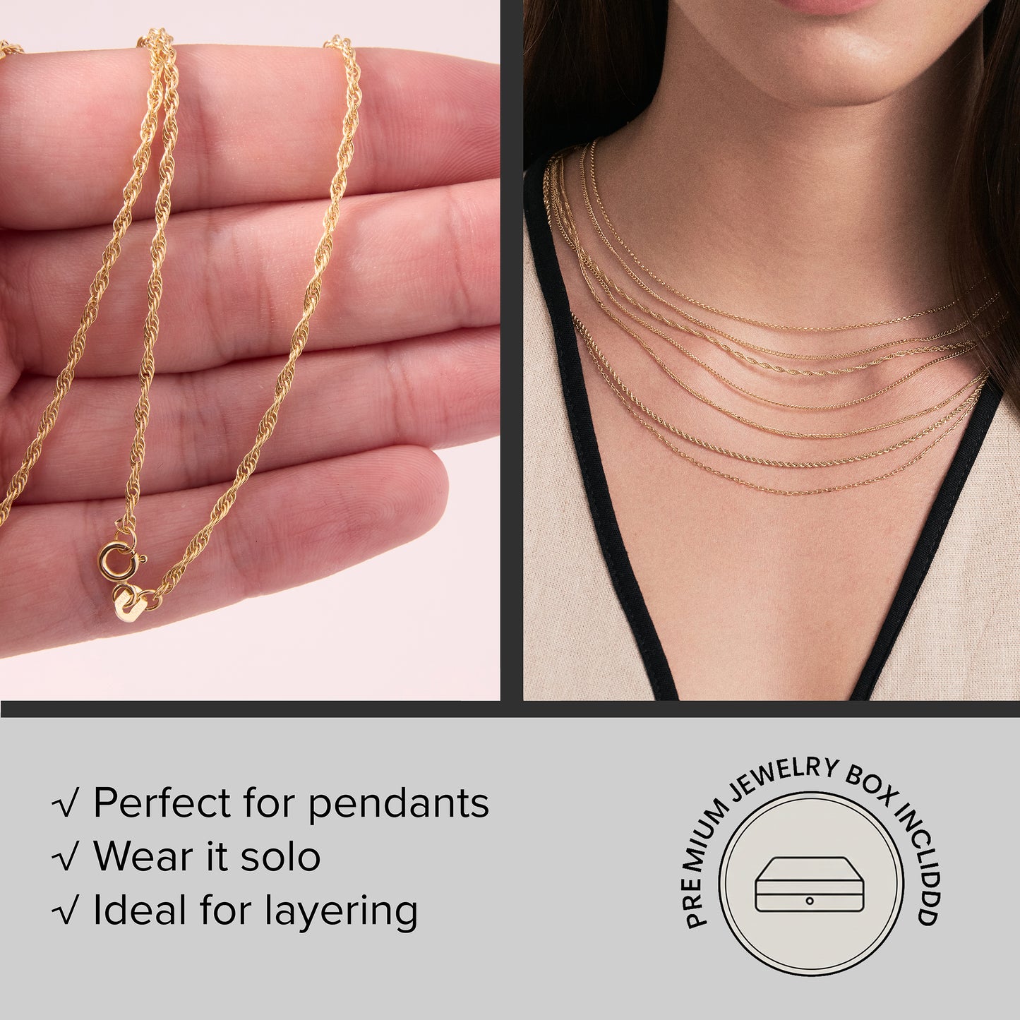 Thin Figaro Link Chain Necklace