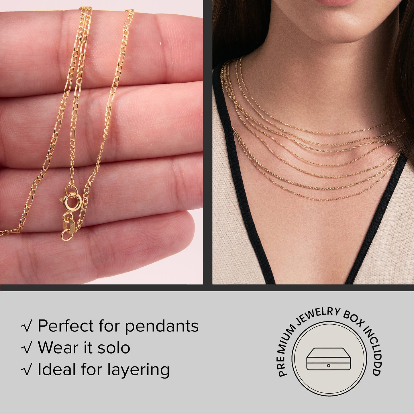 Dainty Rolo Link Chain Necklace