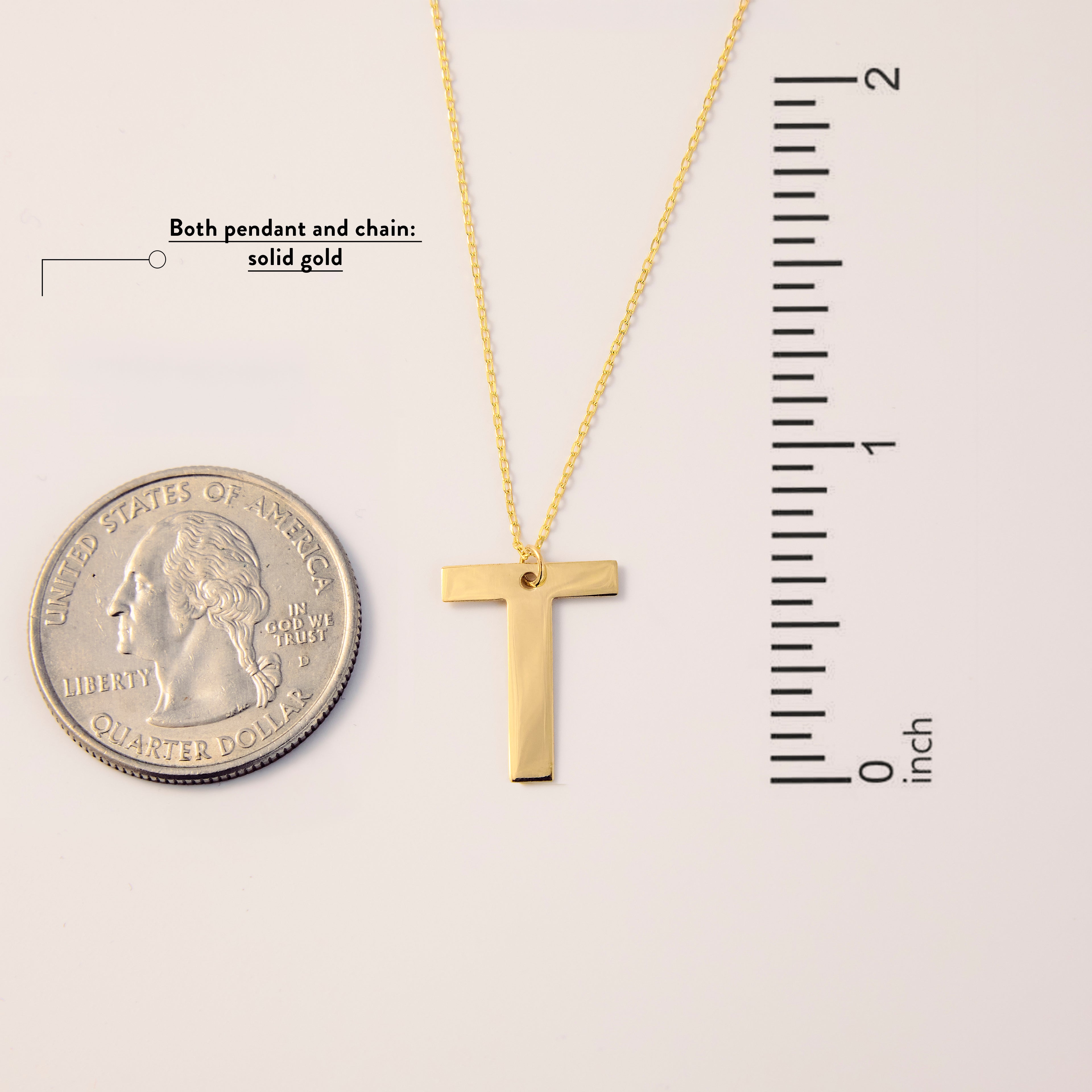 Personalized Classic Script Letter Necklace