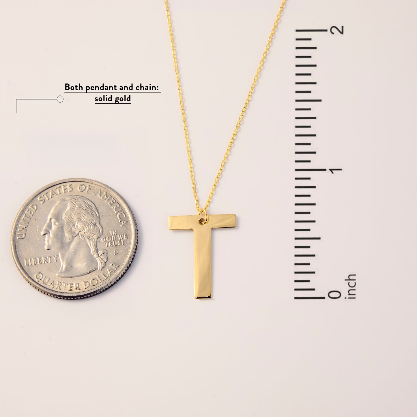 Personalized Classic Script Letter Necklace