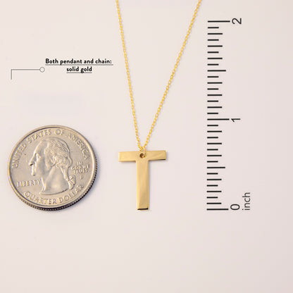 Personalized Classic Script Letter Necklace