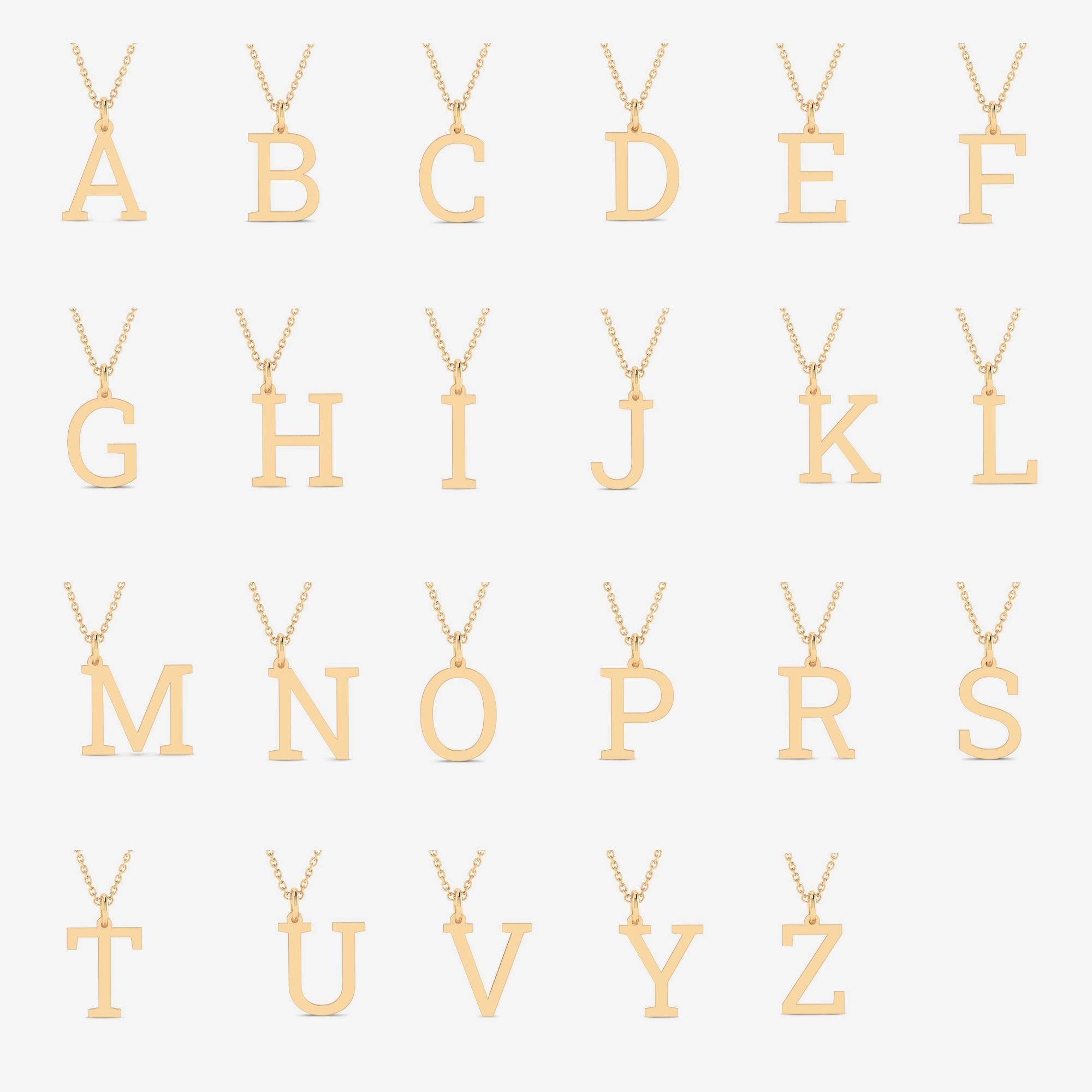 Personalized Dainty Initial Pendant Necklace