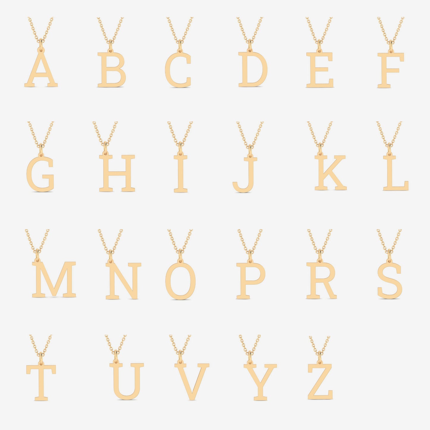 Personalized Dainty Initial Pendant Necklace