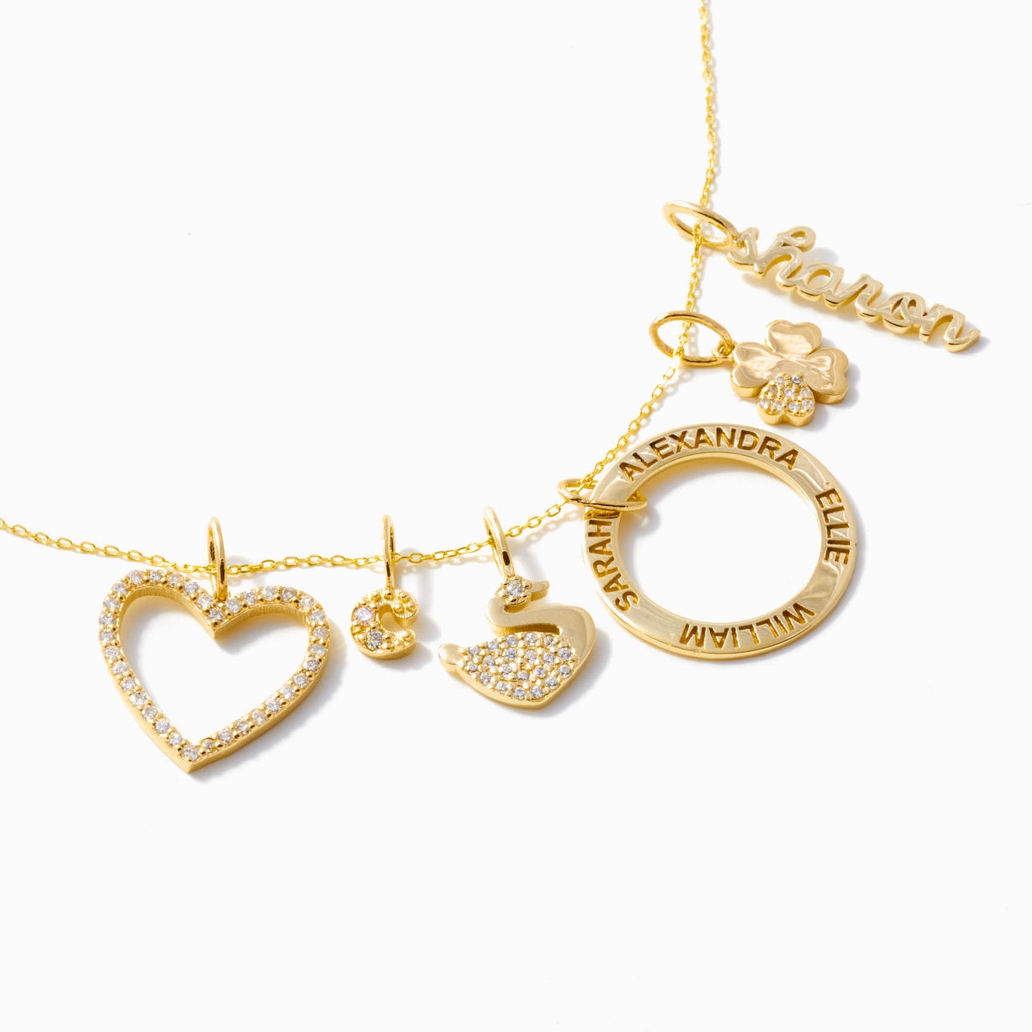 Diamond Clover Charm