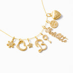 Diamond Script Big Letter Charm
