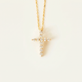 Diamond Cross Religious Necklace
