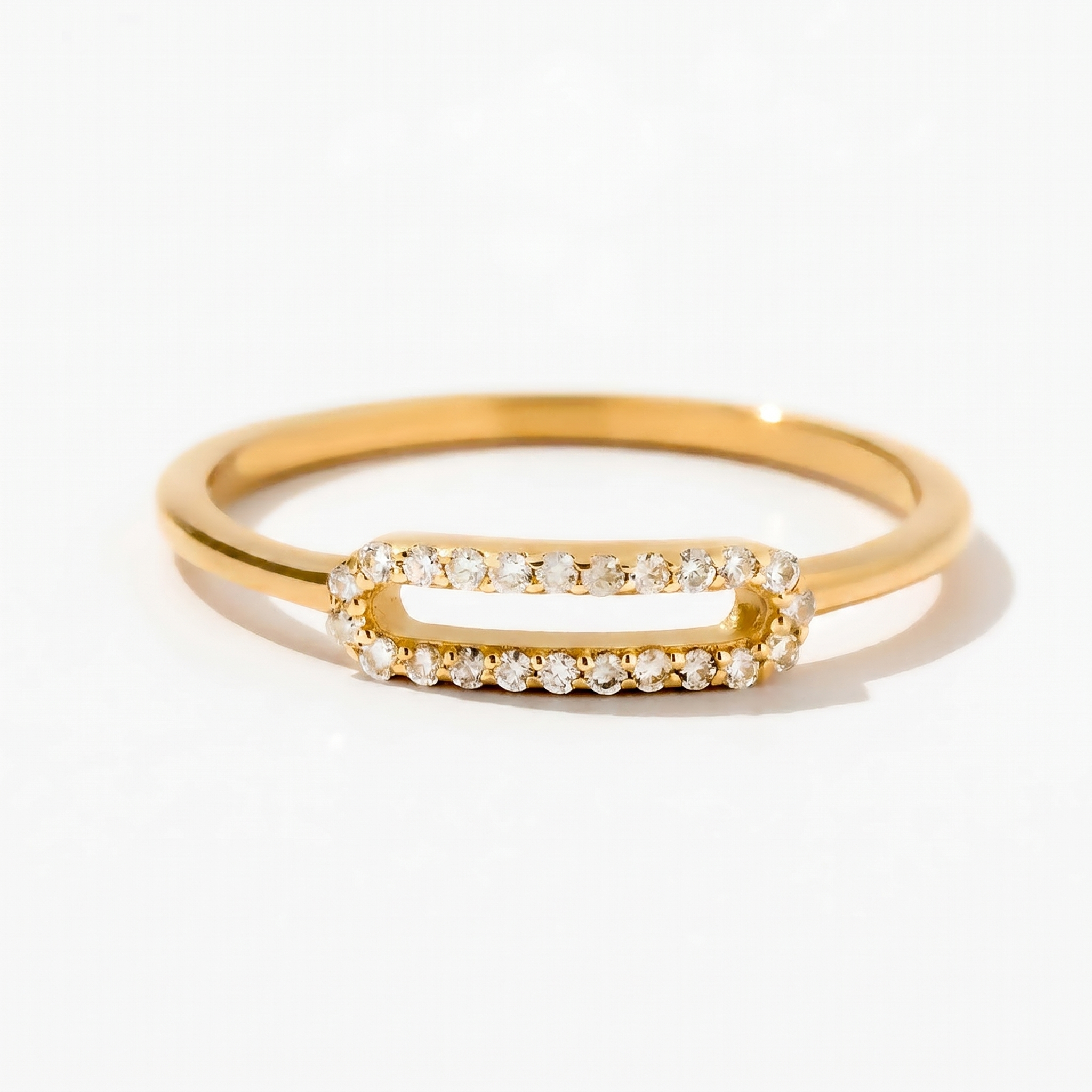 Diamond Paperclip Ring