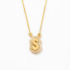 Diamond Bubble Initial Necklace