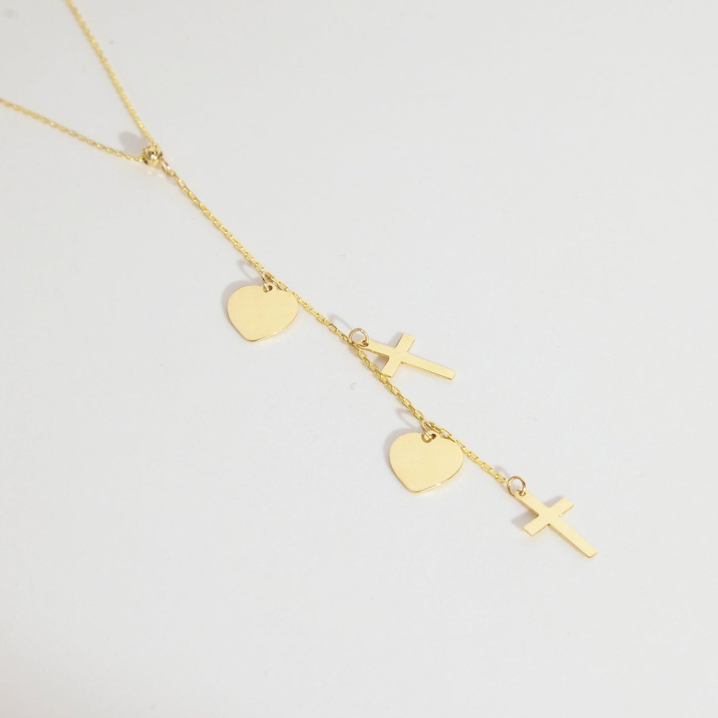 Crosses and Hearts Y-Necklace