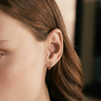 Diamond Solitaire Hoop Earrings