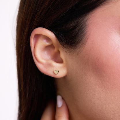 Tiny Heart Stud Earrings