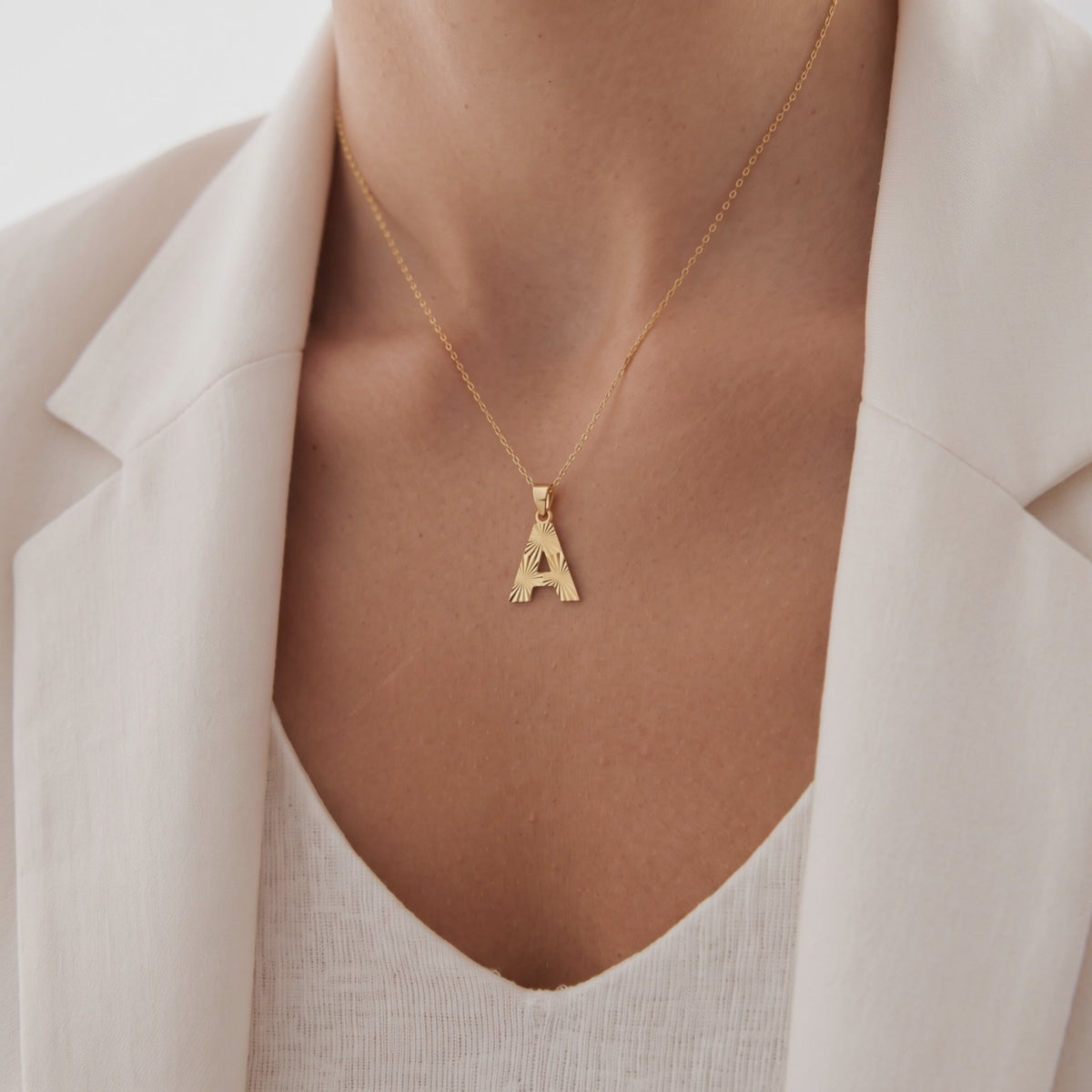 Cut Initial Letter Pendant