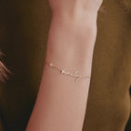 Custom Cross Name Bracelet