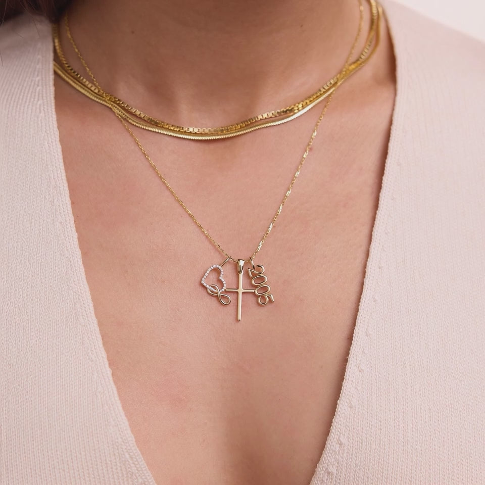 Diamond Heart-Infinity Charm