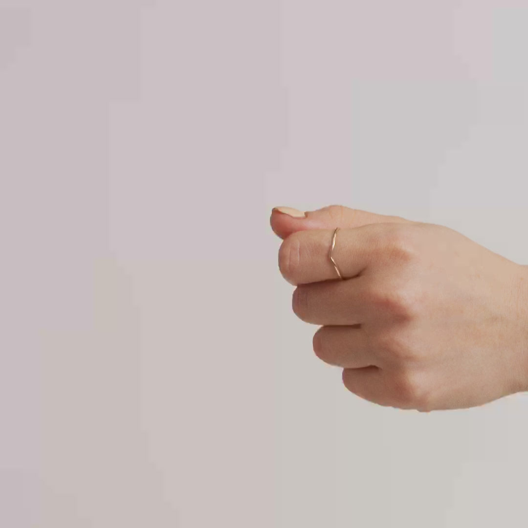 Chevron Stackable Ring