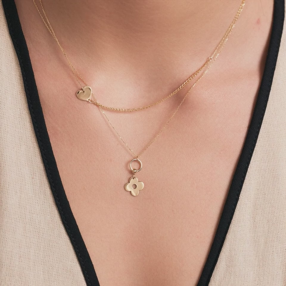 Dainty Sideway Heart Necklace