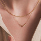 Diamond Paperclip Interlocking Necklace