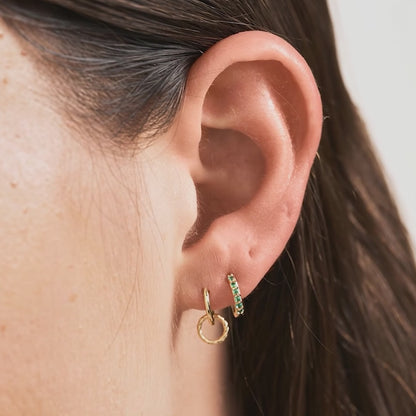 Birthstone Hoop Earrings