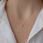 Diamond Bezel Solitaire Necklace