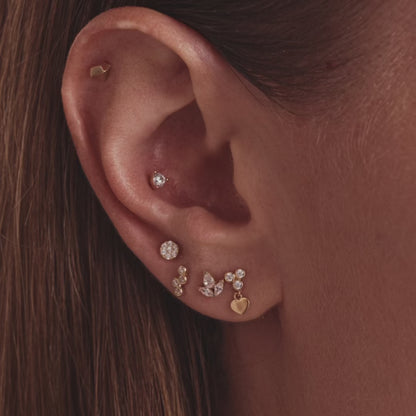 Tiny Heart Dangle Earring