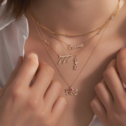 Diamond Station Carrie Name Necklace