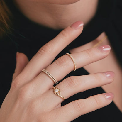 Evil Eye Stackable Ring