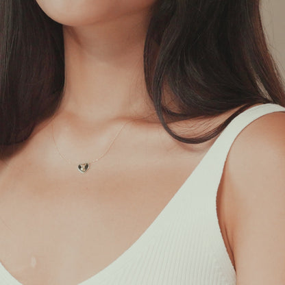 Diamond Custom Heart Necklace in 14K Solid Gold