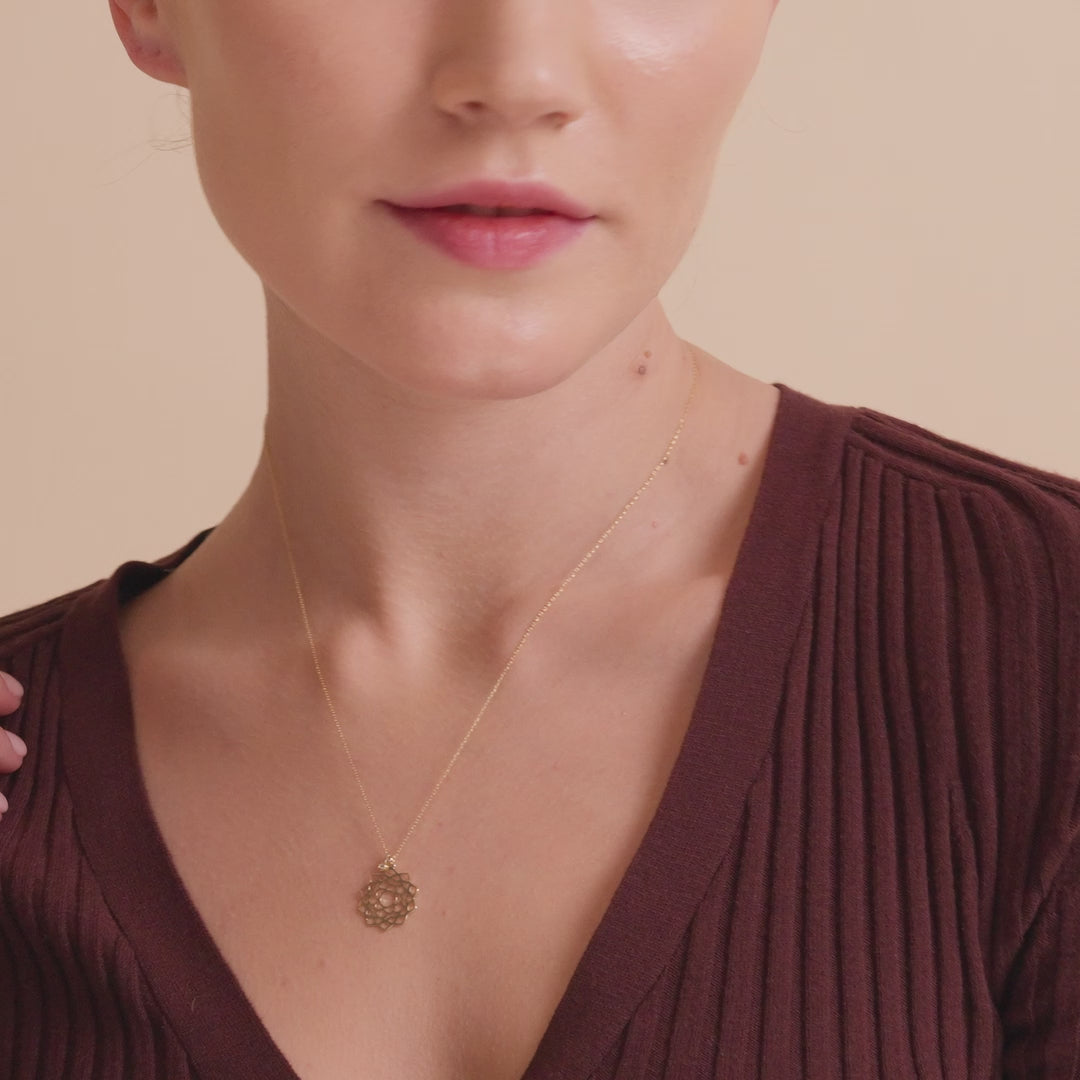Diamond Chakra Charm Pendant Necklace