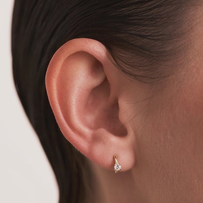 Birthstone Hoop Earrings