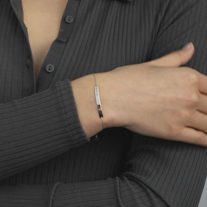 Custom Engraved Bar Bracelet