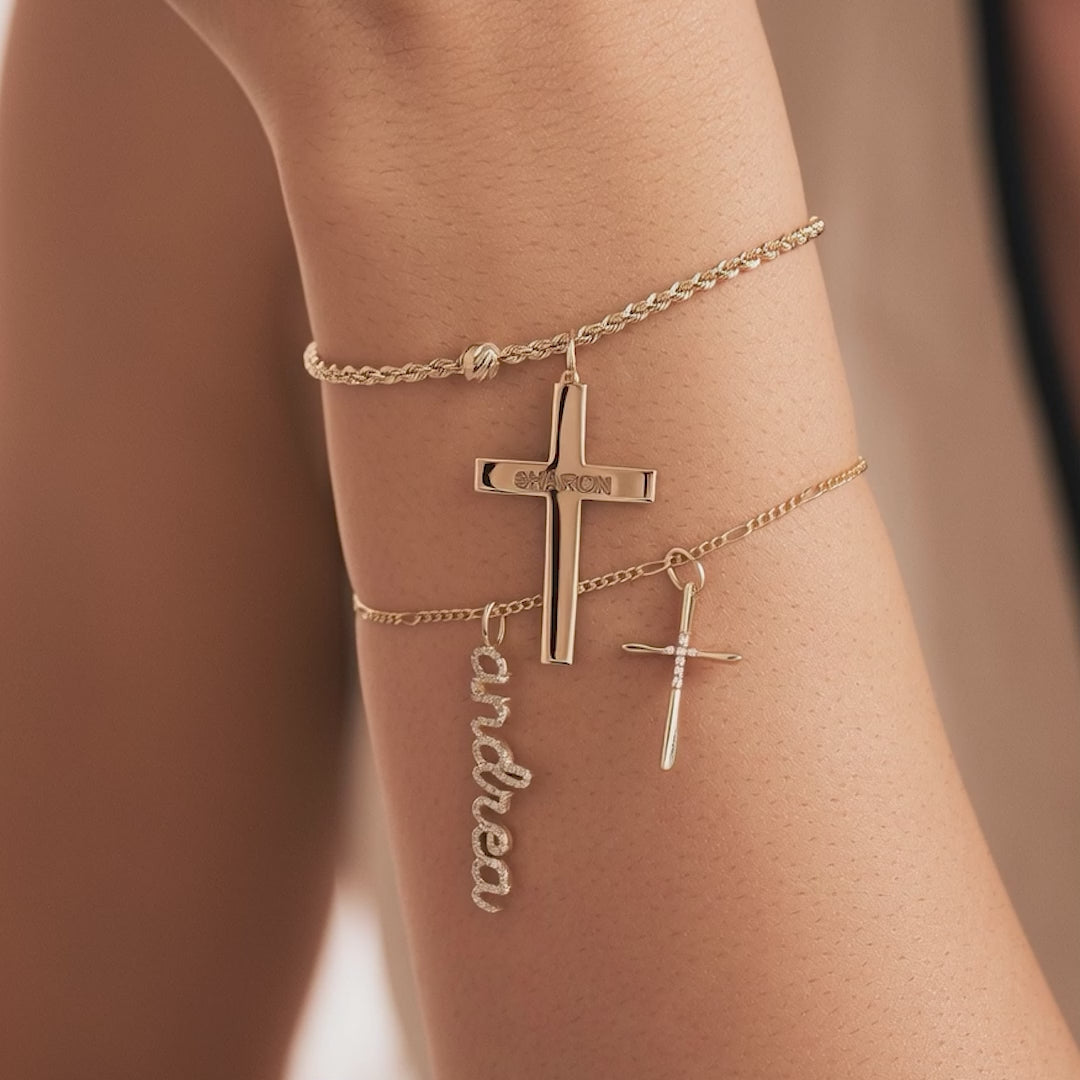 Engravable Cross Charm