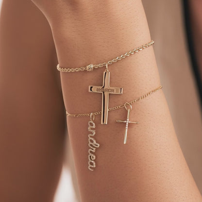Engravable Cross Charm