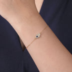 Diamond Hamsa Evil Eye Bracelet