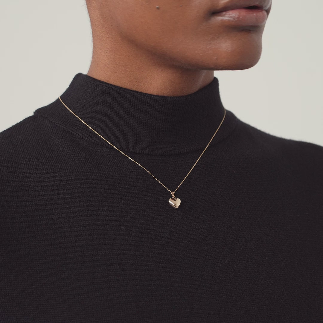 Puffed Heart Necklace