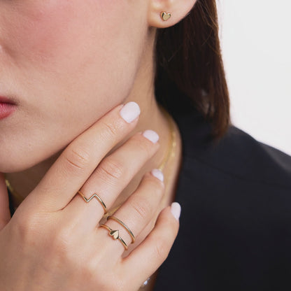 Thin Rope Ring - Dainty Twisted Ring