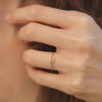 Dainty Interlocking Double Heart Ring