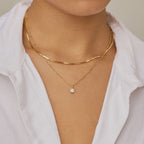 Bezel Diamond Pendant Necklace